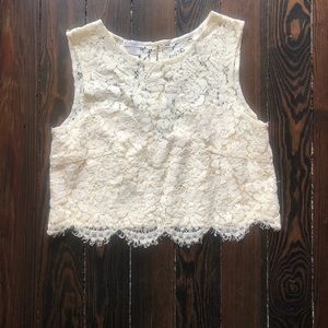 Jenny Yoo (BHLDN) Ivory Lace Crop Top